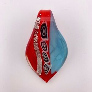 Art Glass Pendant Red Blue